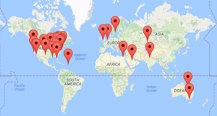 map of international Ilios schools