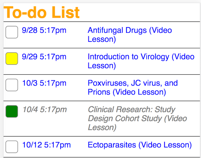 screen shot of ilios todo app