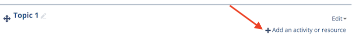 screenshot of add activity
