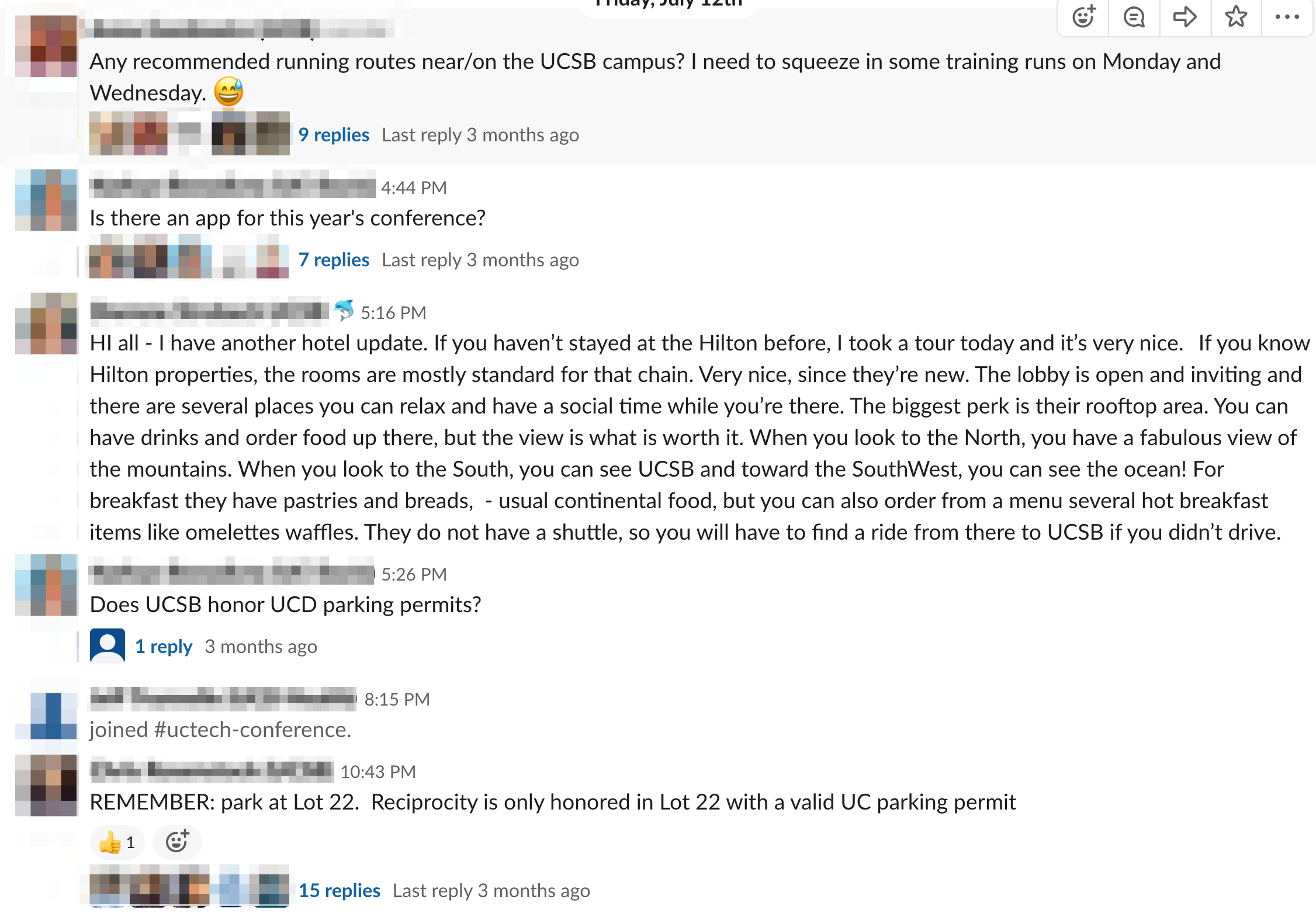 threaded discussions