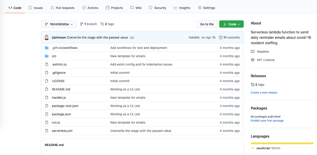 GME Github Front Page showing code, issue tracker and documentation