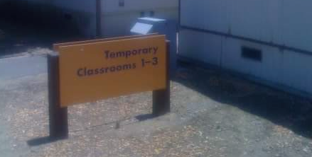 Very permanent sign for some "Temporary Classrooms"