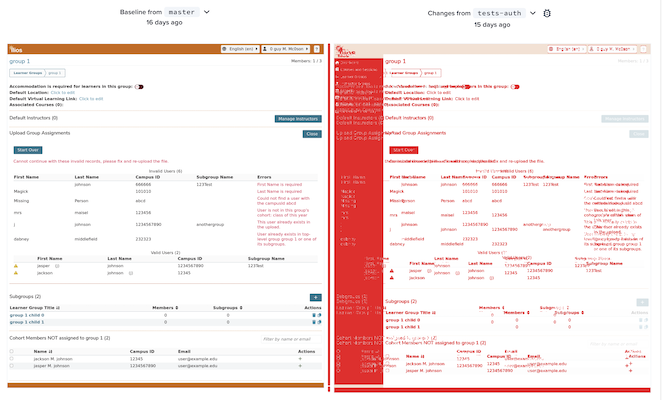 Percy Pull Request Visual Diff